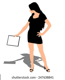 Business woman, vector 