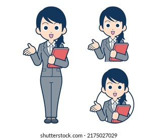 Business woman. Vector data that can be easily edited.