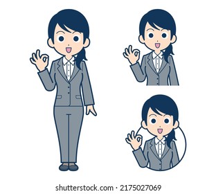 Business woman. Vector data that can be easily edited.