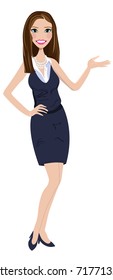 80 Brunette businesswoman clipart cartoon Images, Stock Photos ...