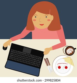 Business Woman. Vector illustration