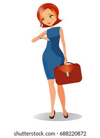 business woman waiting