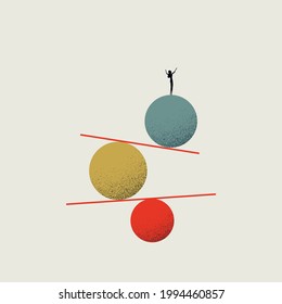 Business woman work life balance career opportunity vector symbol. Job opportunity, career top minimal eps10 illustration. - Shutterstock ID 1994460857