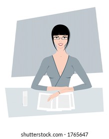 business woman working