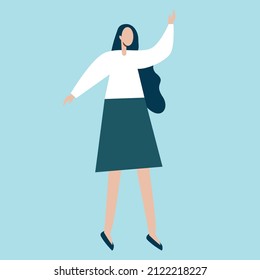 Business woman working woman cartoon character vector design.