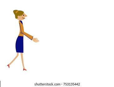 A business woman working in the office.Westerners woman.