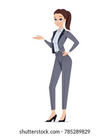 Business Woman. Young woman in elegant office clothes.