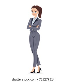 Business Woman. Young women in elegant office clothes.