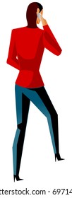 la espalda de una mujer de negocios