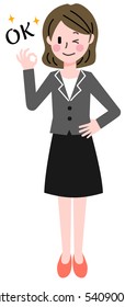 Business woman's gesture