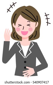 Business woman's gesture