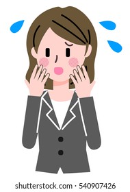Business woman's gesture