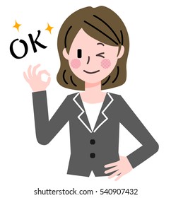 Business woman's gesture