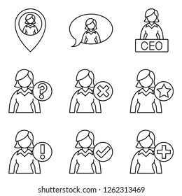 Business Women Avatars Line