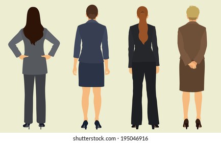 Business Women From Behind