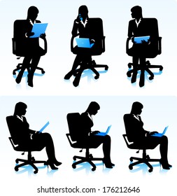 Business women in chair