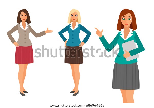 Business Women Formal Clothes Base Wardrobe Stock Vector Royalty