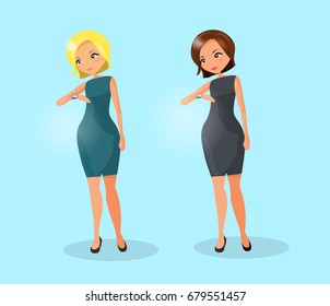 business women in hurry