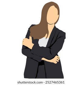 business women profile half isolated