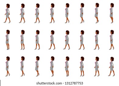 
Business Women Walk Cycle Animation Sprites, Loop Animation.
