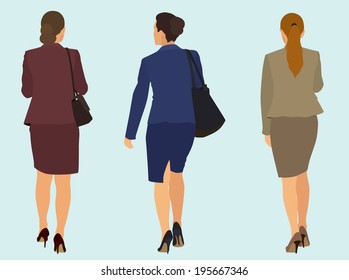 Business Women Walking Away