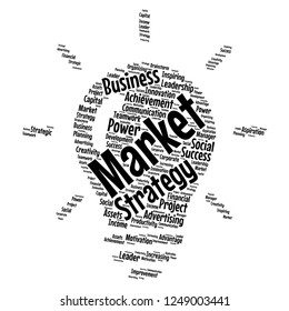 Business word cloud in bulb shape, vector file for EPS10