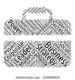 Business word cloud in business case shape, vector file for EPS10