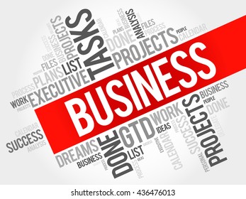 BUSINESS word cloud collage, business concept background