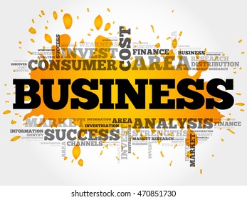 BUSINESS word cloud collage, business concept background