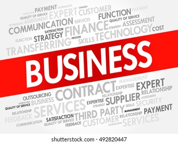 Business word cloud collage, business concept background