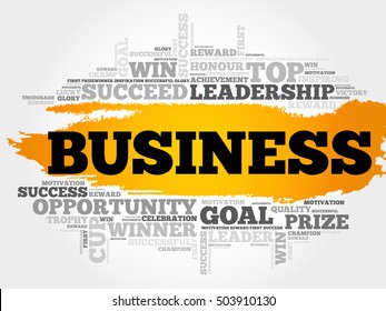 BUSINESS word cloud collage, business concept background