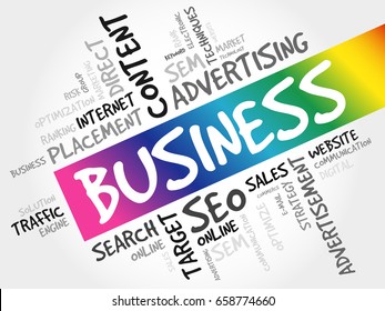 BUSINESS word cloud collage, concept background
