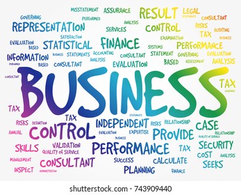 Business Word Cloud Collage Business Concept Stock Vector (Royalty Free ...