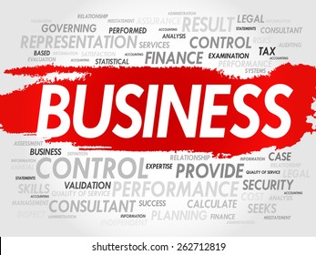 BUSINESS word cloud, business concept