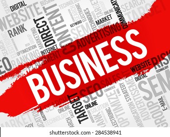 BUSINESS word cloud, business concept