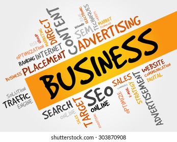 BUSINESS word cloud, business concept