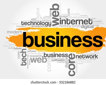 Business word cloud, business concept