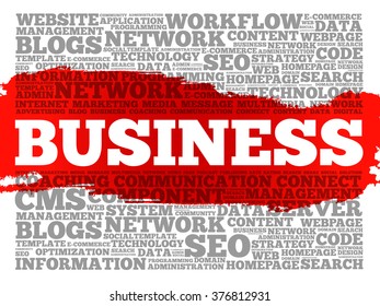 BUSINESS word cloud, business concept