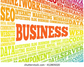 BUSINESS word cloud, business concept