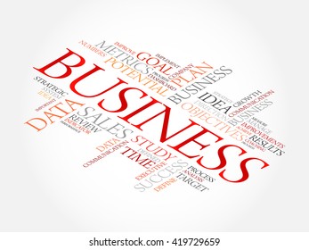 Business word cloud, business concept