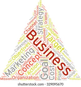 Business word cloud on a white background. 