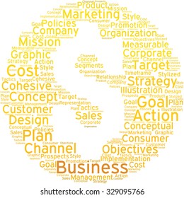Business word cloud on a white background. 