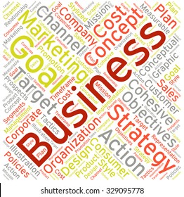 Business word cloud on a white background. 