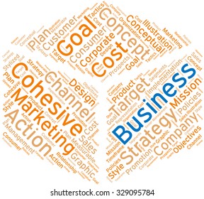 Business word cloud on a white background. 