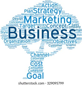 Business word cloud on a white background. 