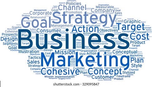 Business word cloud on a white background. 