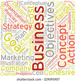 Business word cloud on a white background. 
