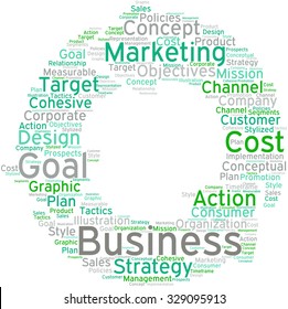 Business word cloud on a white background. 