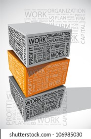 Business word cube