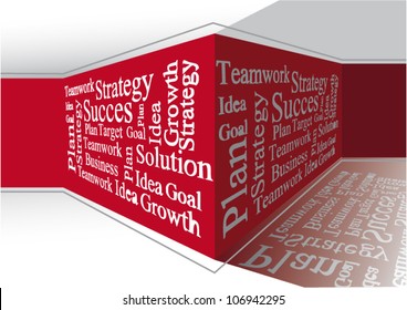 Business words on the wall